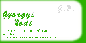 gyorgyi modi business card